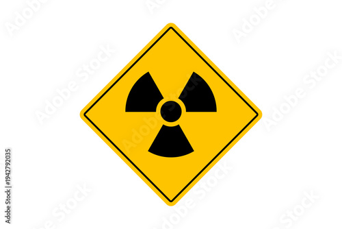 Photography Yellow Diamond Radioactive Radiation Warning Symbol for Hazardous Material Trans