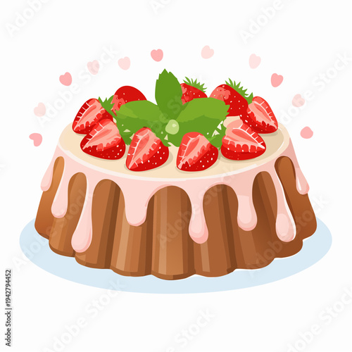 Süßes mit Erdbeeren