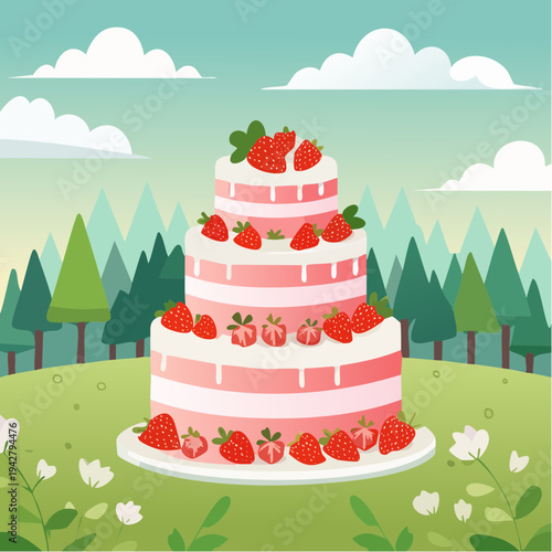 Süßes mit Erdbeeren