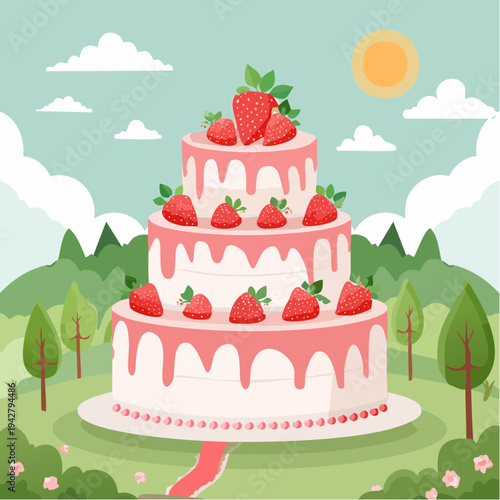 Süßes mit Erdbeeren