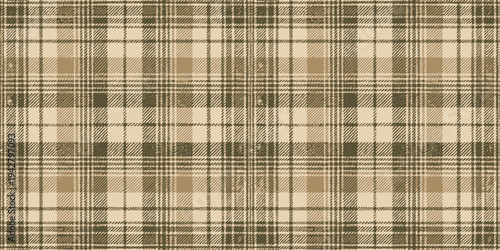 Classic plaid fabric with earthy tones and subtle variations in texture and shading Vector