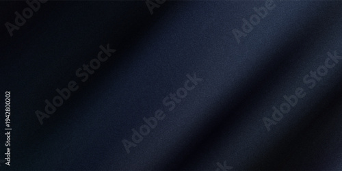 Black dark gray blue abstract elegant background. Drapery. Curtain. Fabric material. Soft folds. Wave stripe line. Gradient. Empty space. Design. Template.