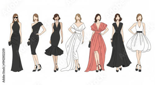 Diverse Businesswomen Group Standing Confidently in Modern Professional Attire