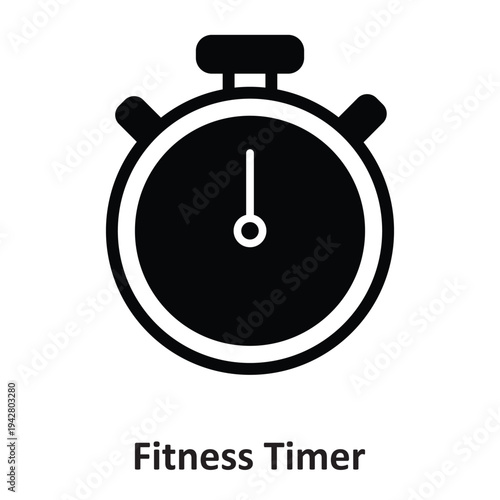 Fitness Timer Vector icon which can easily modify or edit