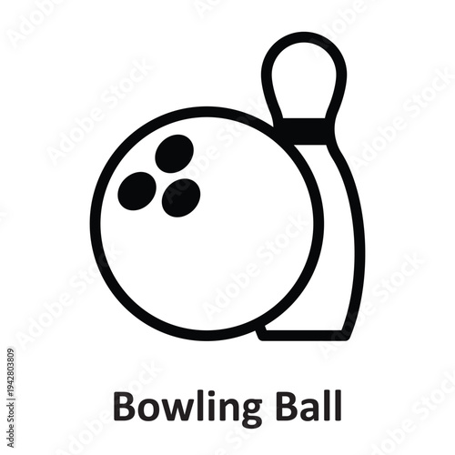 Bowling Ball Vector icon which can easily modify or edit