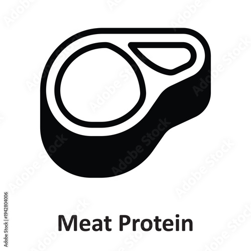 Meat Protein Vector icon which can easily modify or edit