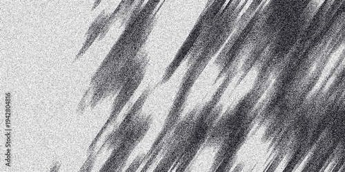 Dynamic abstract grayscale background with diagonal brushstroke-like patterns and subtle grainy texture for modern graphic design and artistic concepts