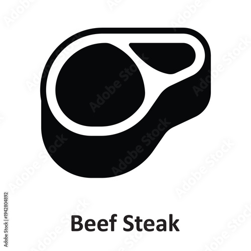 Beef Steak Vector icon which can easily modify or edit