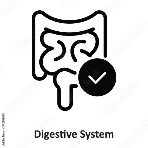 Digestive System Vector icon which can easily modify or edit