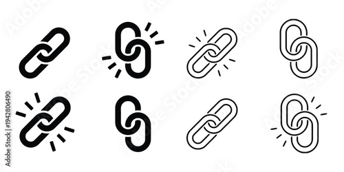 Link icons representing connection, unity, and relationships