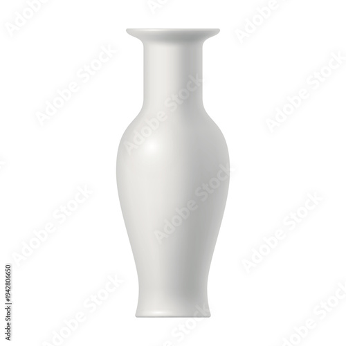 Vector illustration of a ceramic vase showing smooth surfaces and simple shapes, intended for decorative purposes.