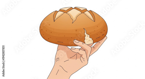 Hand Holding Mushroom Fungus Fungi.