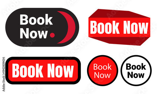 A collection of brightly colored geometrically shaped book now buttons and labels are displayed high quality professional detailed modern elegant stylish clean crisp vibrant colorful digital