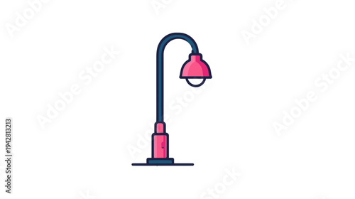 Bold Street Lamp Post Vector Icon