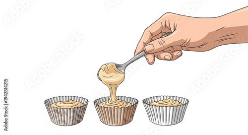 Hand Pouring Mixture into Basket.