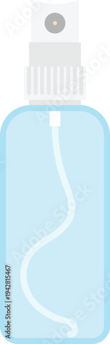 Small Spray Bottle Flat Illustration Isolated on White Background