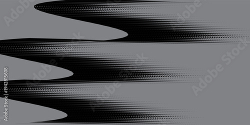 black and grey brush wrap car sticker pattern abstract banner sporty lines black and grey color combination grunge brush modern pattern motorsport racing vector design, Eps 10.