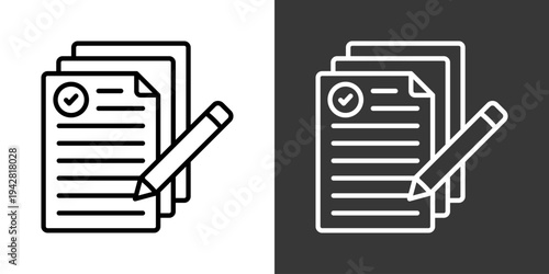Criteria Icon Set Vector Collection Isolated In Black And White