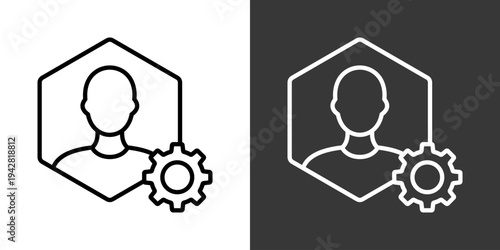 Self Development Icon Set Vector Collection Isolated In Black And White