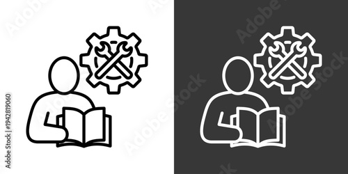 Proficiency Icon Set Vector Collection Isolated In Black And White
