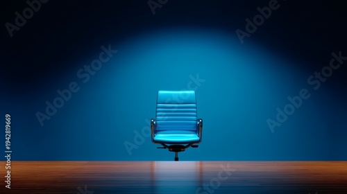 Wallpaper Mural Ethical Leadership Under Pressure concept. Empty Seat: Spotlight on Single Chair in Boardroom After Executive Dismissal Torontodigital.ca