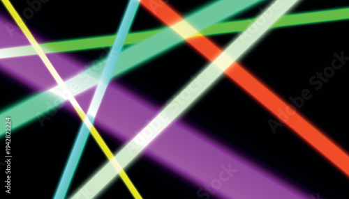  Colorful Neon Laser Lines Crossing Diagonal Black Background