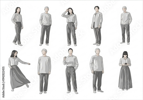 Mega CAD People Collection: Diverse Scale Figures for Architectural Plans