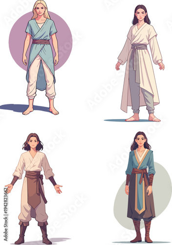 Illustrazione vettoriale di personaggi in stile fumetto, espressivi e colorati. Ideale per storie, fumetti, animazione, giochi e progetti creativi. Design divertente, moderno e adatto a tutte le età.