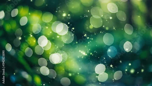 Wallpaper Mural Abstract Green Bokeh Lights Background. Torontodigital.ca