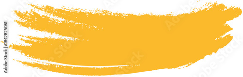 Yellow Golden Paint Brush Stroke Grunge Textured Element