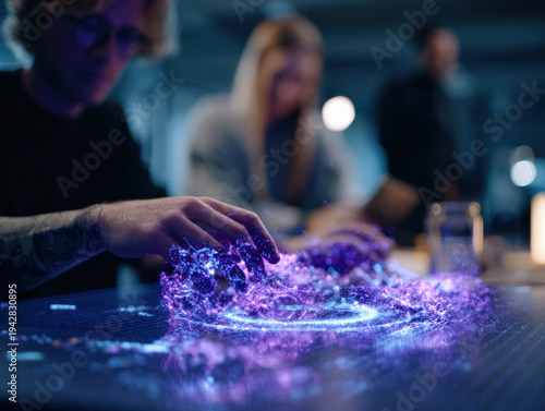 Interactive Holographic Technology in Modern Workspace