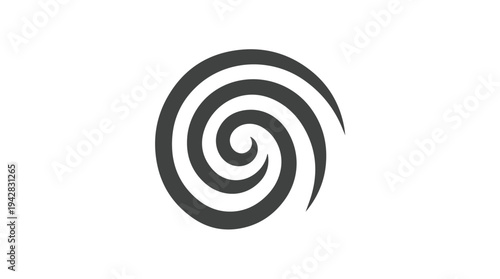 Abstract Black Spiral Swirl Pattern.
