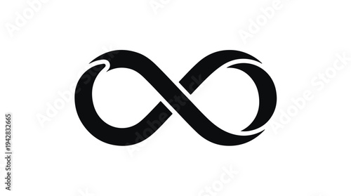 Black Infinity Symbol on White Background 1.