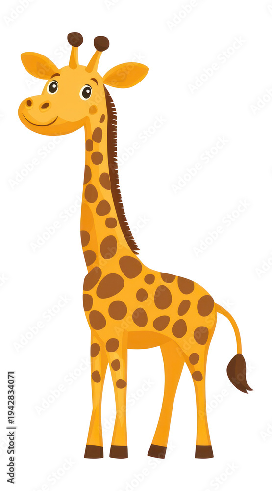 Obraz premium PNG Giraffe illustration wildlife animal.