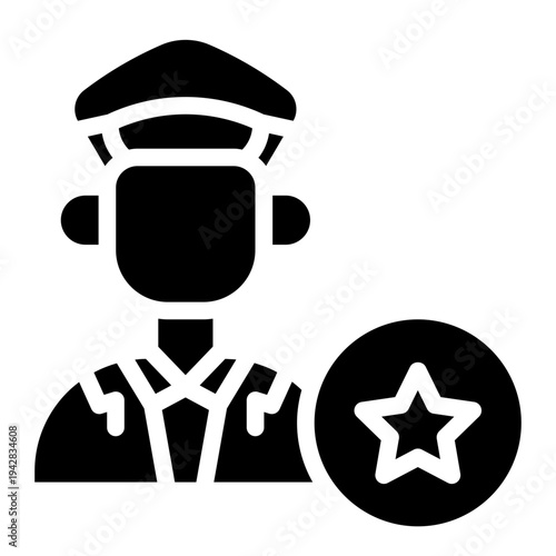Guard  icon glyph style vector illustration.