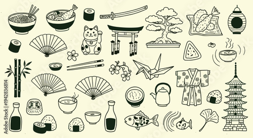 Japanese Culture Icons Collection