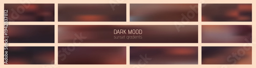 Pack with sunset mesh gradations drawn in dark mood.