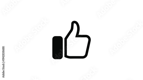 Simple Thumbs Up Icon Vector Illustration.