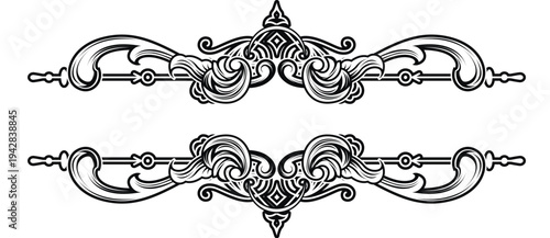 vintage frame engraving vector