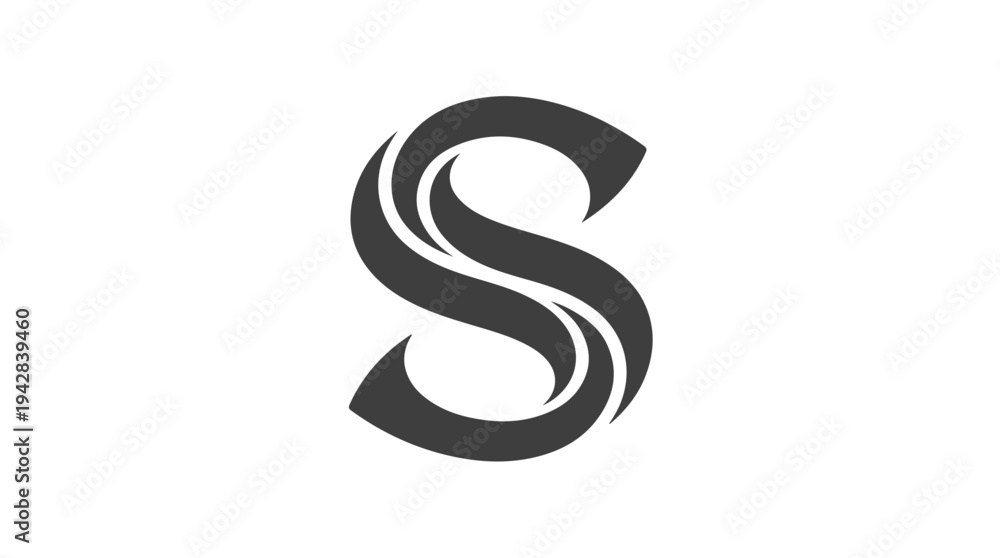 Fototapeta premium Stylized Letter S Logo Design.