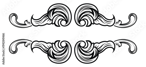 vintage frame engraving vector