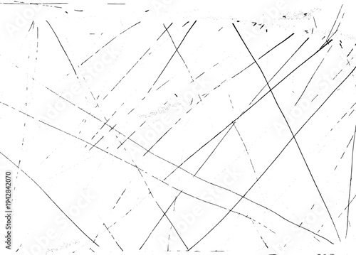 Scratch distress chaotic random lines for grunge ice and chaos gritty bg. Film straight messy line for random pattern and stripe ink. Scratch background with grunge noise. Vector handmade texture.