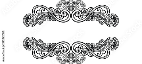 decorative frame with floral ornament