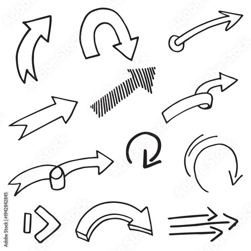 Collection of various arrow icons and symbols