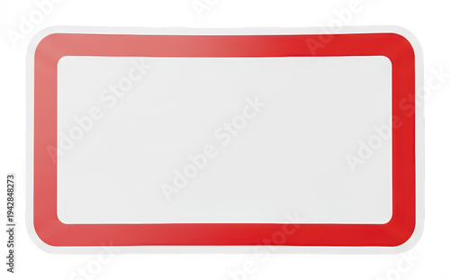 Retro red border sticker template isolated transparent