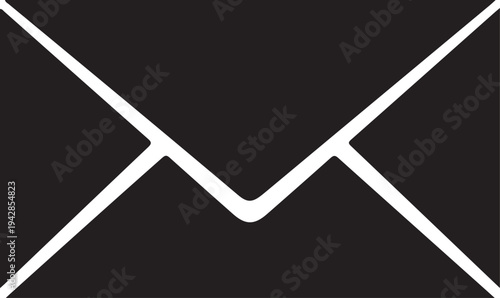A black and white icon of an envelope