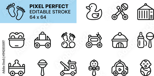A set of 20 black line style icons on white background depicting various business and productivity concepts, including goals, communication, and finance