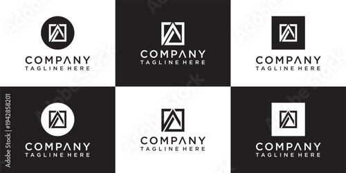 Set of company logo design templates.