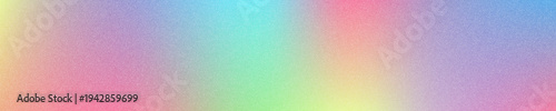Rainbow horizontal background. Holographic pastel color gradient with grainy noise effect. Iridescent foil. Great for your graphic design, banner, poster, presentation