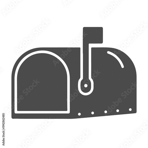 Mail mailbox postal delivery icon on transparent png background